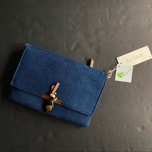 denim clutch/crossbody purse